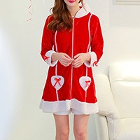 푸딩 집업 산타복