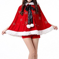 블랙리본 망토 산타복