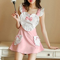 하트 앞치마 메이드