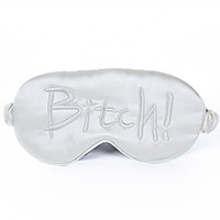 실크 자수 안대 화이트