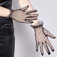 망사 프릴 장갑