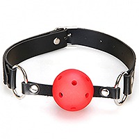 통기성 볼개그 레드